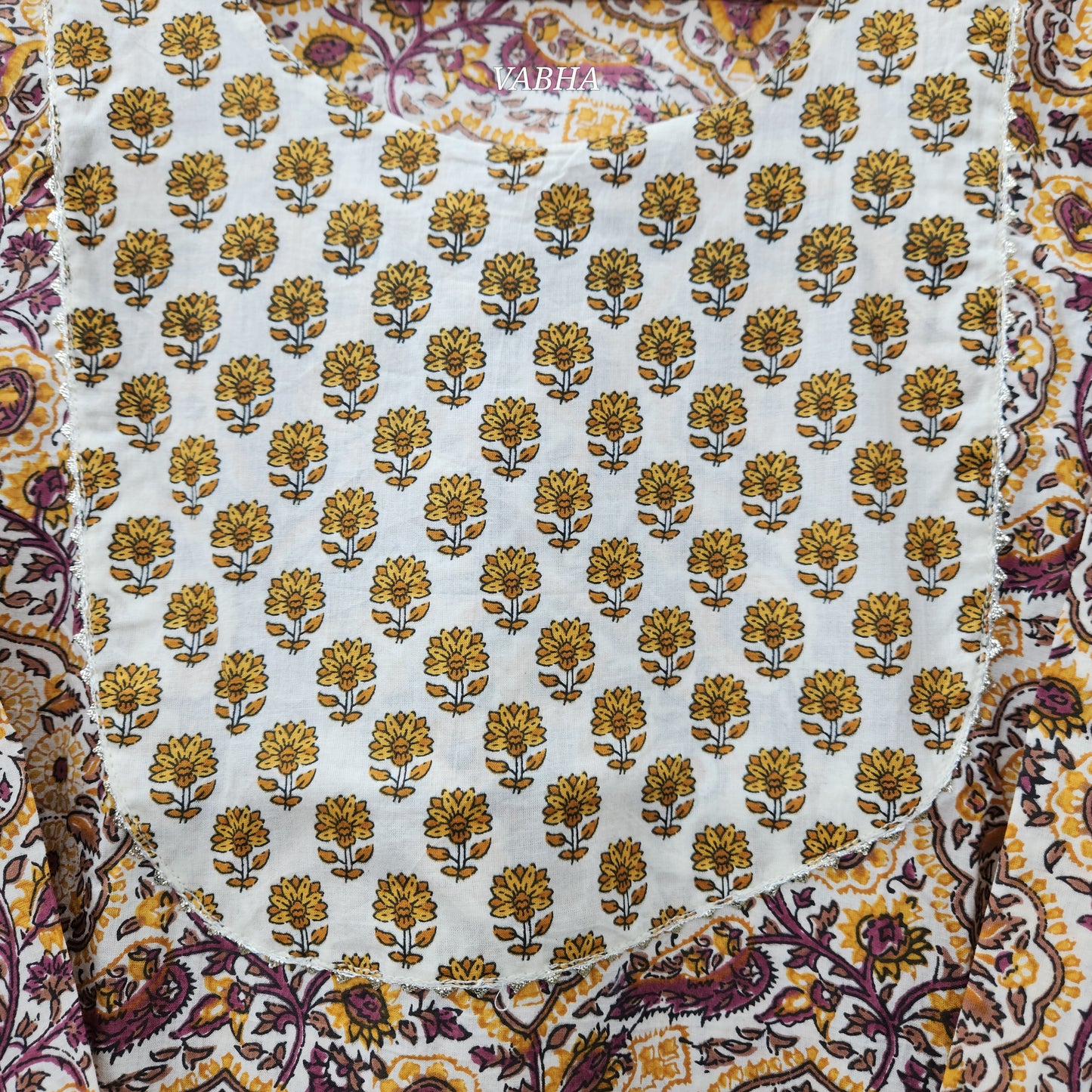 C44 Yellow Multi Colour Floral Print Cotton Co-Ord Set